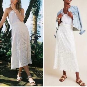 FARM RIO x ANTHROPOLOGIE ‘Staci’ Lace Skirt